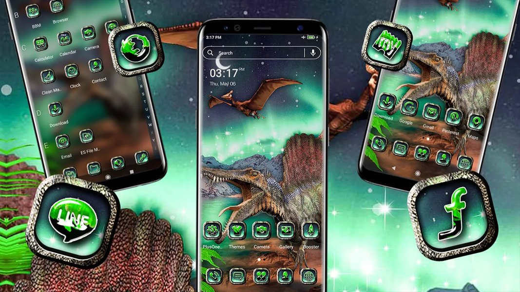 Aurora Dinosaur Launcher Theme - عکس برنامه موبایلی اندروید