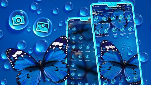 Blue Butterfly Launcher Theme - Image screenshot of android app
