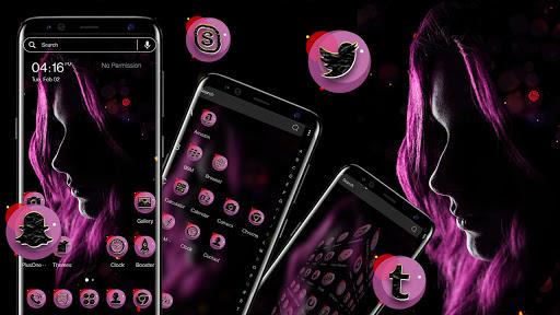 Dark Girl Launcher Theme - Image screenshot of android app