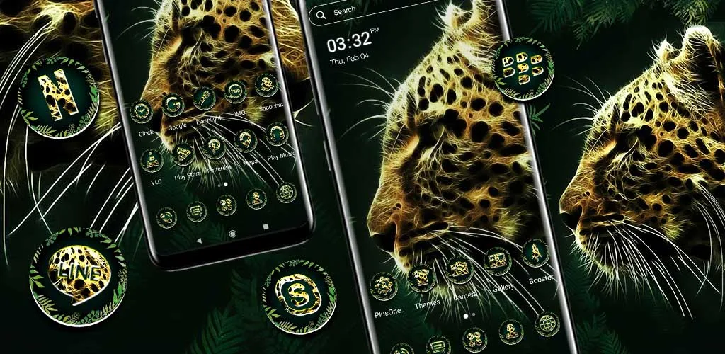 Fractal Leopard Launcher Theme - عکس برنامه موبایلی اندروید