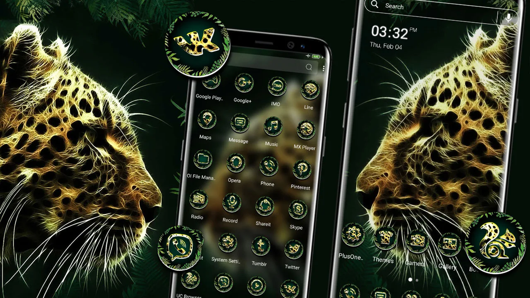 Fractal Leopard Launcher Theme - Image screenshot of android app