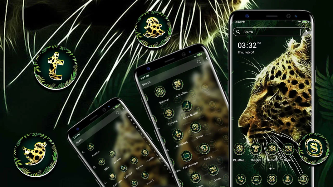 Fractal Leopard Launcher Theme - Image screenshot of android app