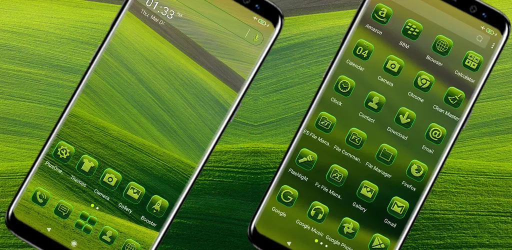 Green Field Launcher Theme - عکس برنامه موبایلی اندروید