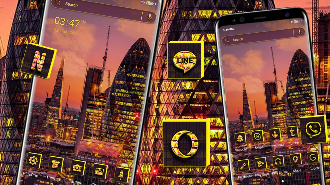 London Evening Launcher Theme - عکس برنامه موبایلی اندروید