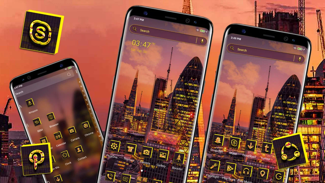 London Evening Launcher Theme - عکس برنامه موبایلی اندروید