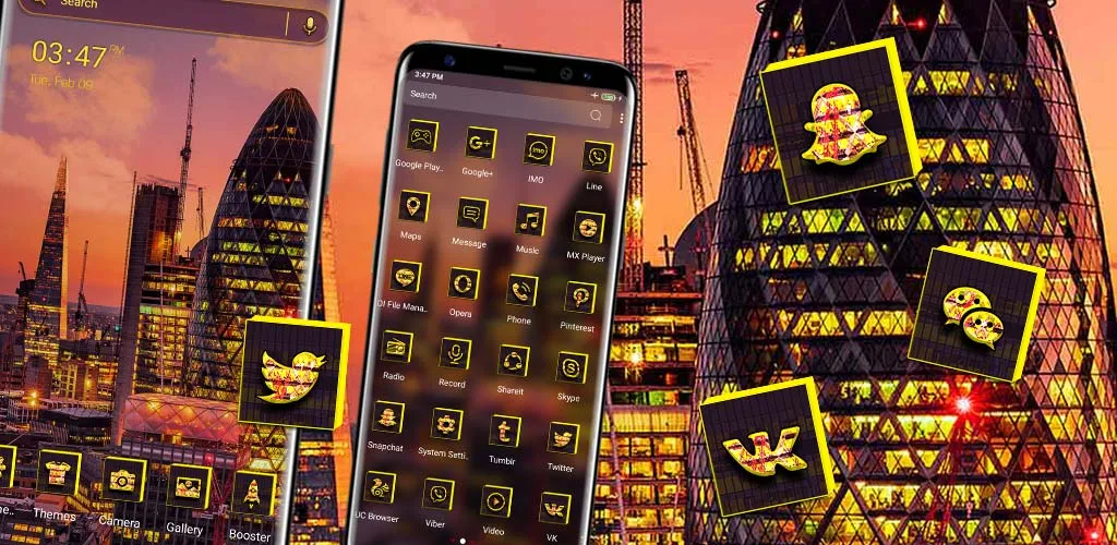 London Evening Launcher Theme - عکس برنامه موبایلی اندروید