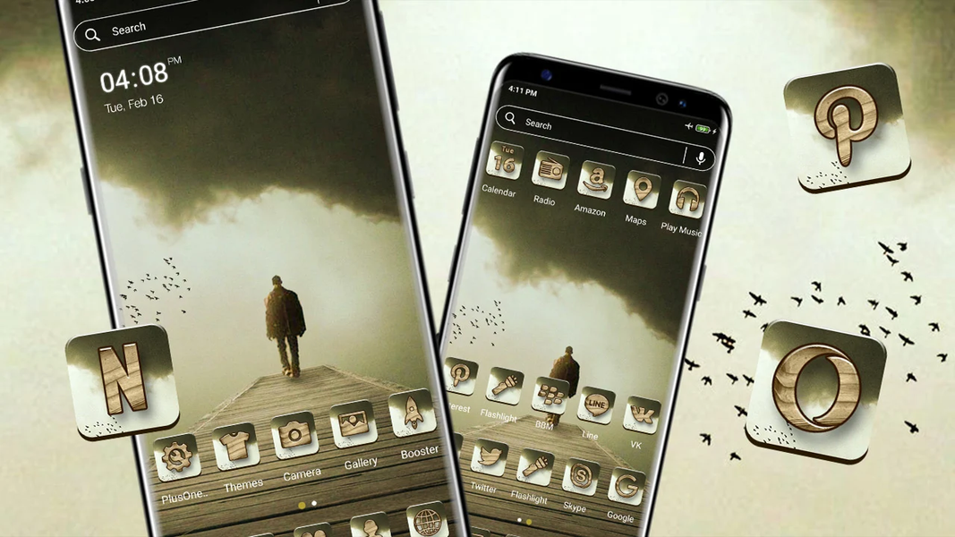 Lonely Man Launcher Theme - عکس برنامه موبایلی اندروید