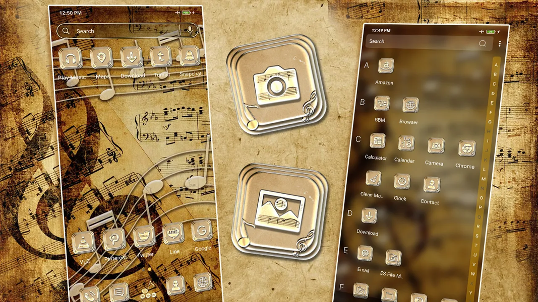 Musical Note Launcher Theme - عکس برنامه موبایلی اندروید