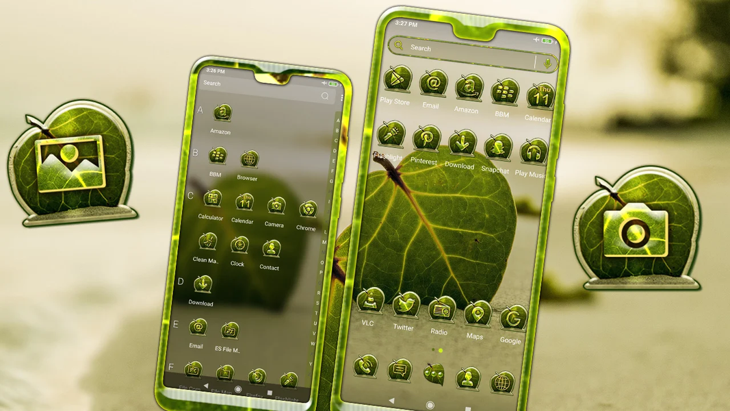 Sand Leaf Launcher Theme - Image screenshot of android app