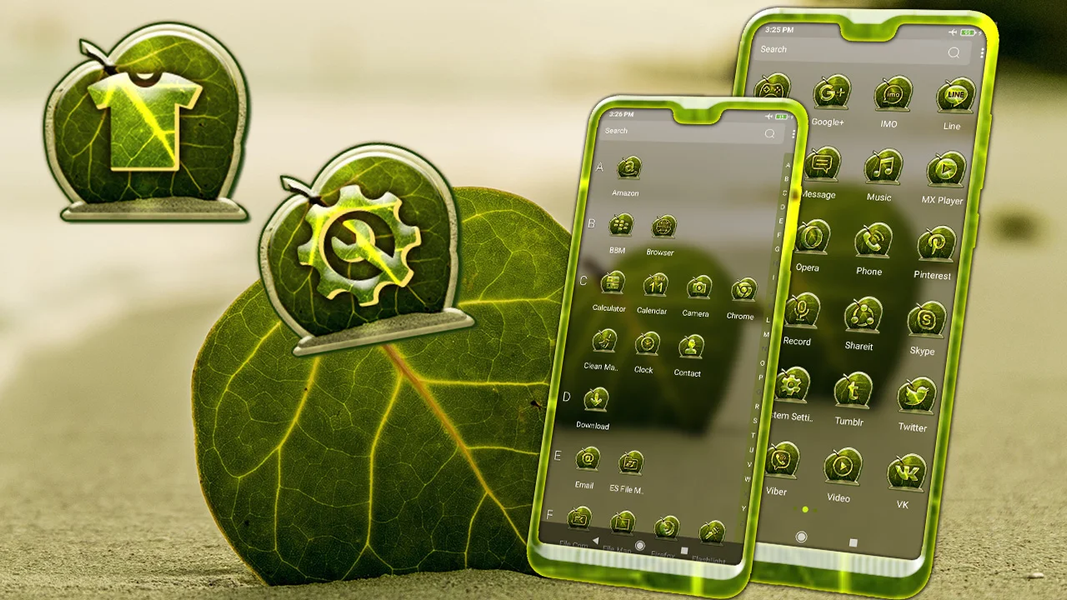 Sand Leaf Launcher Theme - Image screenshot of android app
