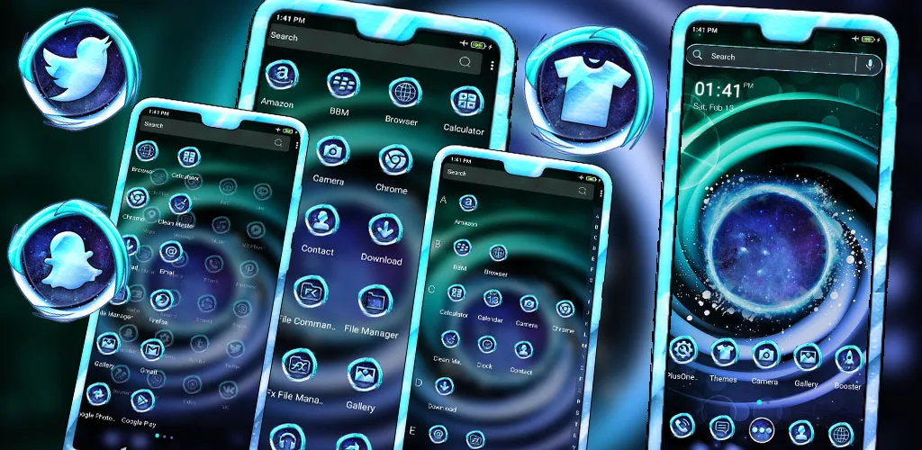 Spiral Nebula Launcher Theme - عکس برنامه موبایلی اندروید