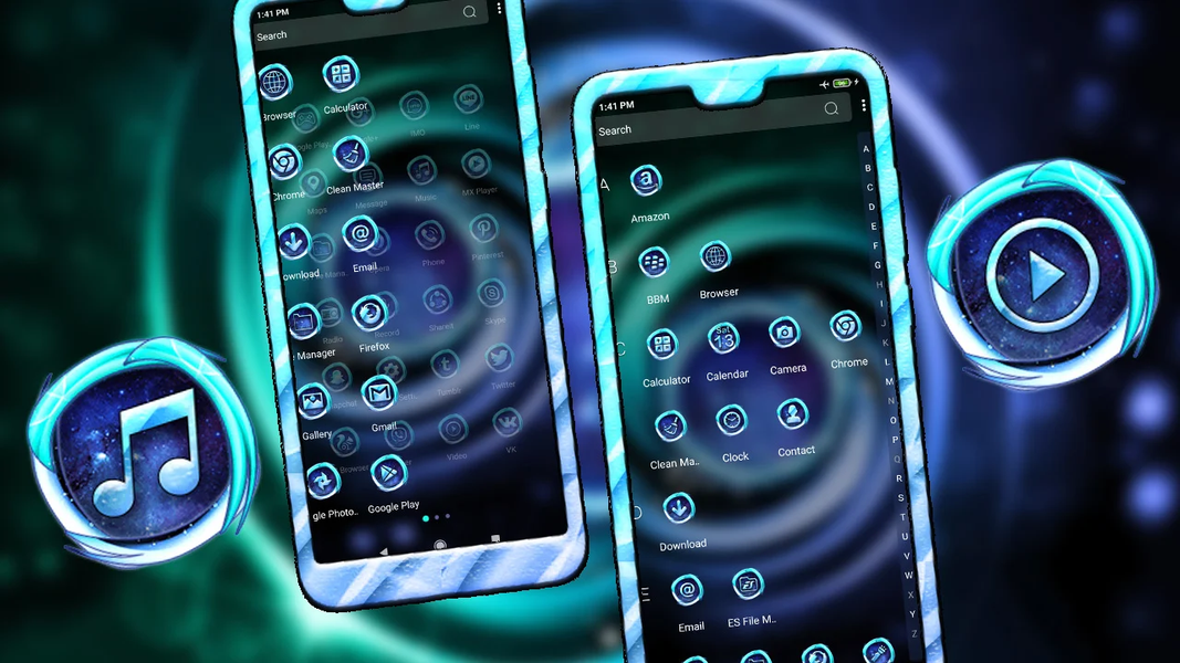 Spiral Nebula Launcher Theme - عکس برنامه موبایلی اندروید