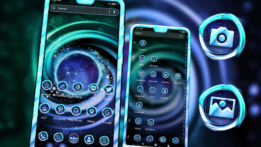 Spiral Nebula Launcher Theme - عکس برنامه موبایلی اندروید