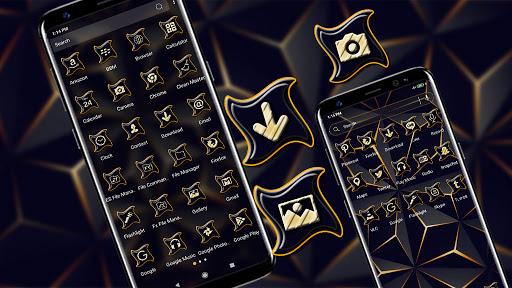 ۳D Triangle Black Theme - عکس برنامه موبایلی اندروید
