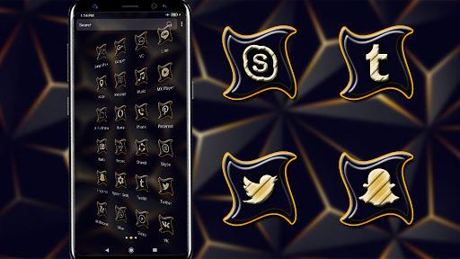 3D Triangle Black Theme - Image screenshot of android app