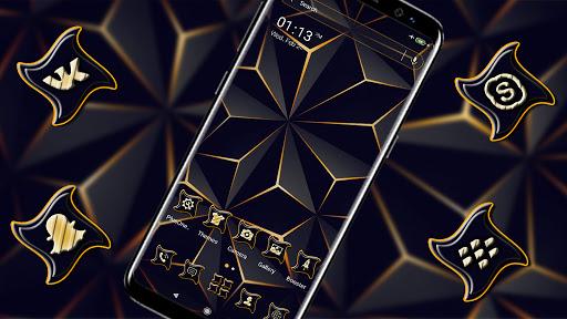 ۳D Triangle Black Theme - عکس برنامه موبایلی اندروید