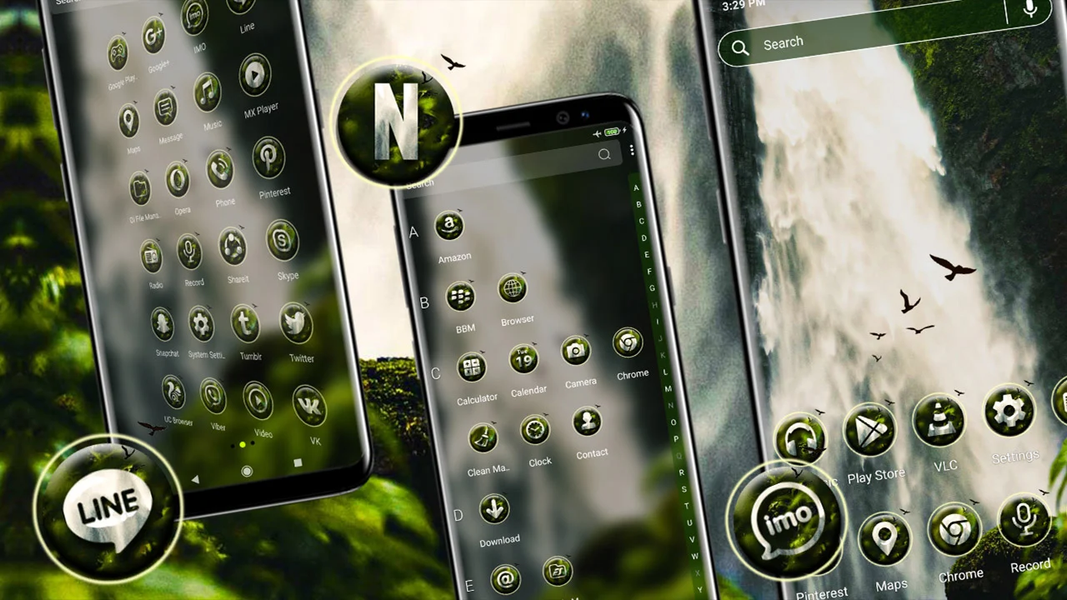 Waterfall Launcher Theme - عکس برنامه موبایلی اندروید