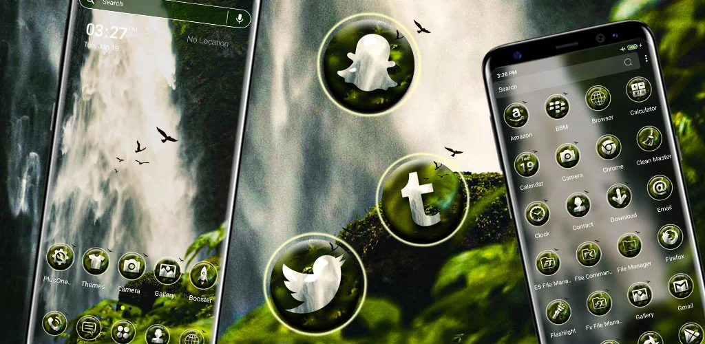 Waterfall Launcher Theme - عکس برنامه موبایلی اندروید