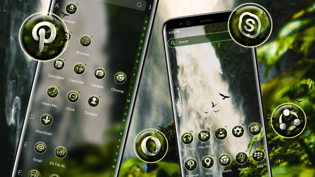 Waterfall Launcher Theme - عکس برنامه موبایلی اندروید