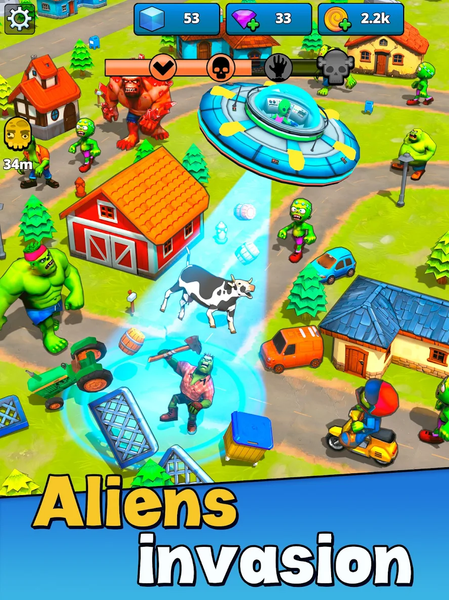Aliens vs Zombies: Invasion - عکس بازی موبایلی اندروید