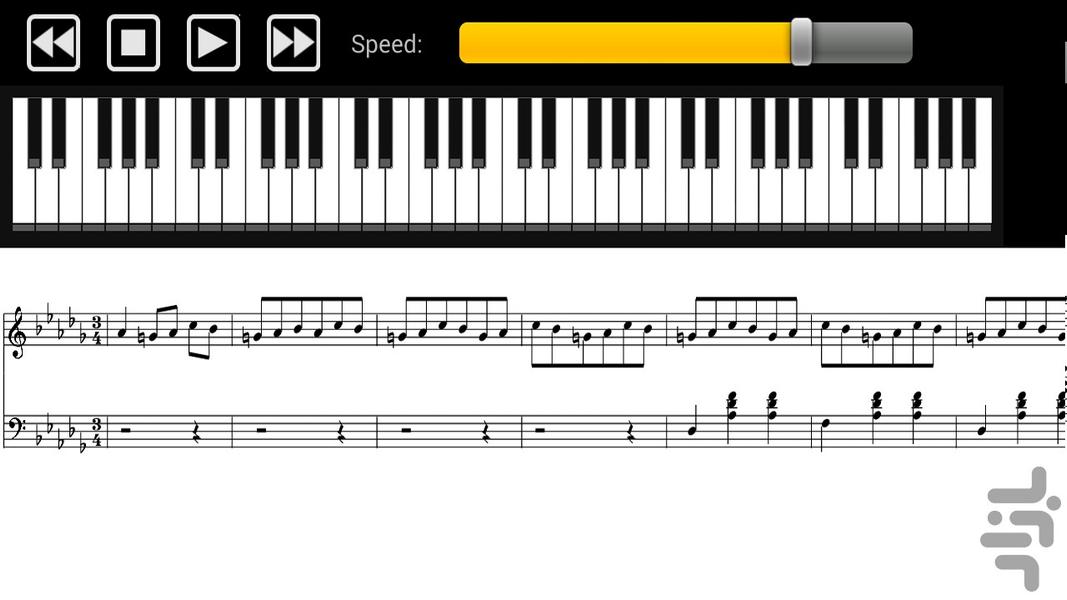 amoozesh piano va org - Image screenshot of android app