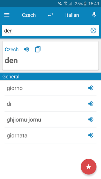 Czech-Italian Dictionary - عکس برنامه موبایلی اندروید