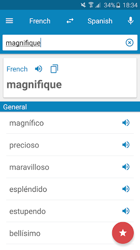 French-Spanish Dictionary - عکس برنامه موبایلی اندروید