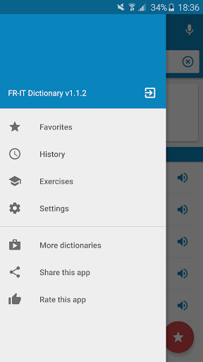 French-Italian Dictionary - عکس برنامه موبایلی اندروید
