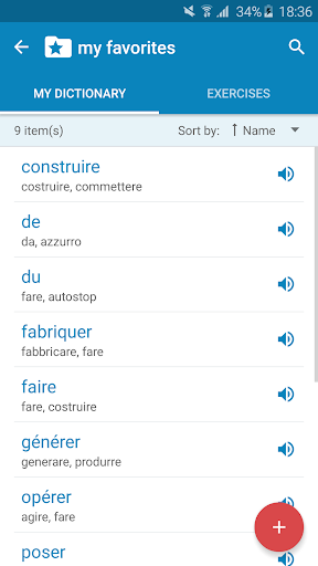 French-Italian Dictionary - عکس برنامه موبایلی اندروید