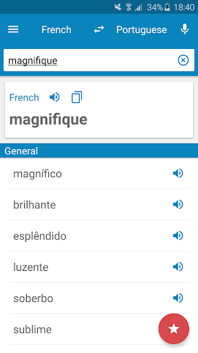 French-Portuguese Dictionary - عکس برنامه موبایلی اندروید