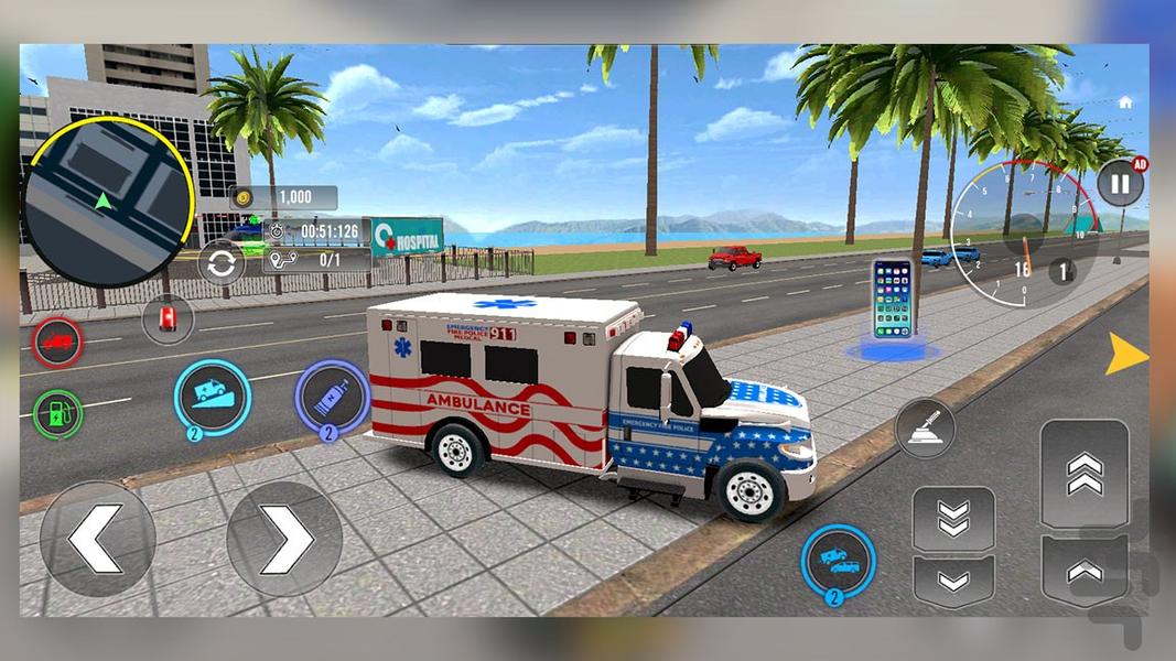 بازی آمبولانس اورژانس - Gameplay image of android game