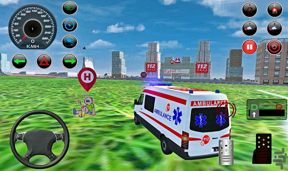 بازی جدید رانندگی با امبولانس - Gameplay image of android game