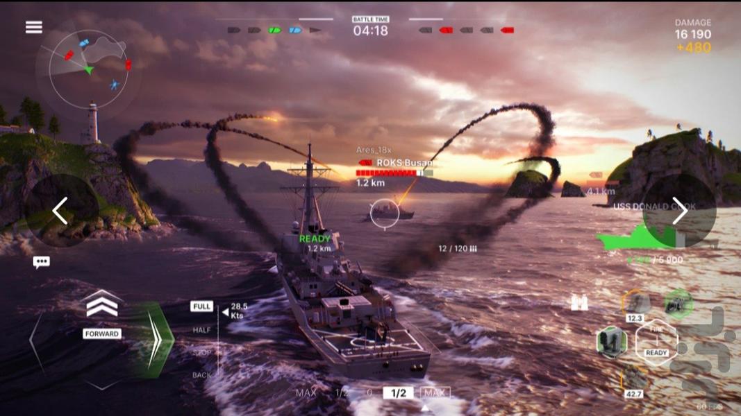 بازی ناو جنگی - Gameplay image of android game