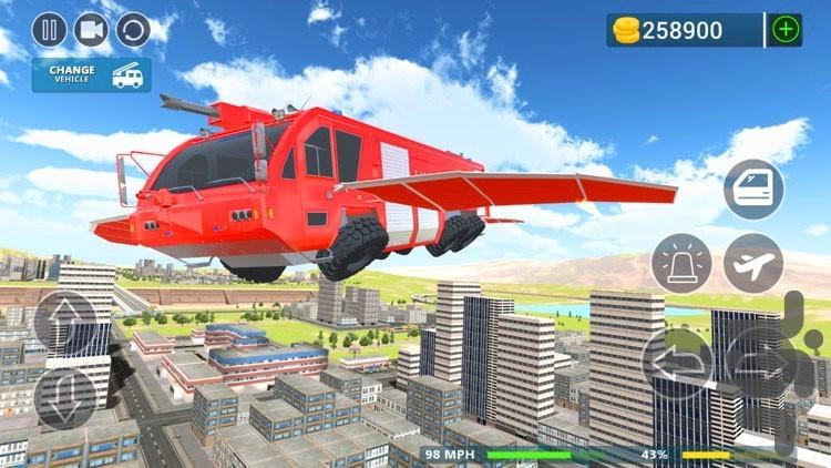 بازی ماشین اتش نشانی پرنده - Gameplay image of android game