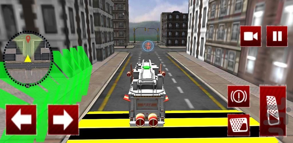 بازی ماشین اتش نشانی پرنده - Gameplay image of android game