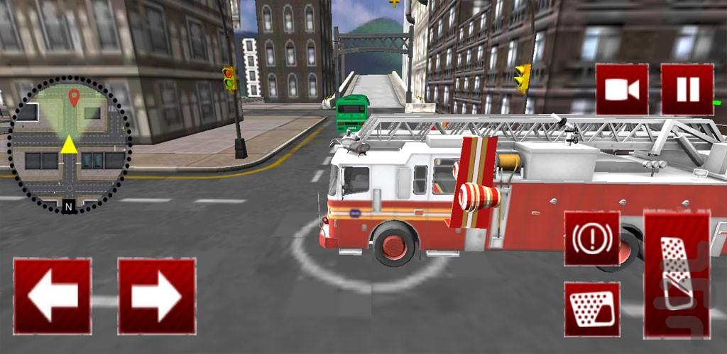 بازی ماشین اتش نشانی پرنده - Gameplay image of android game