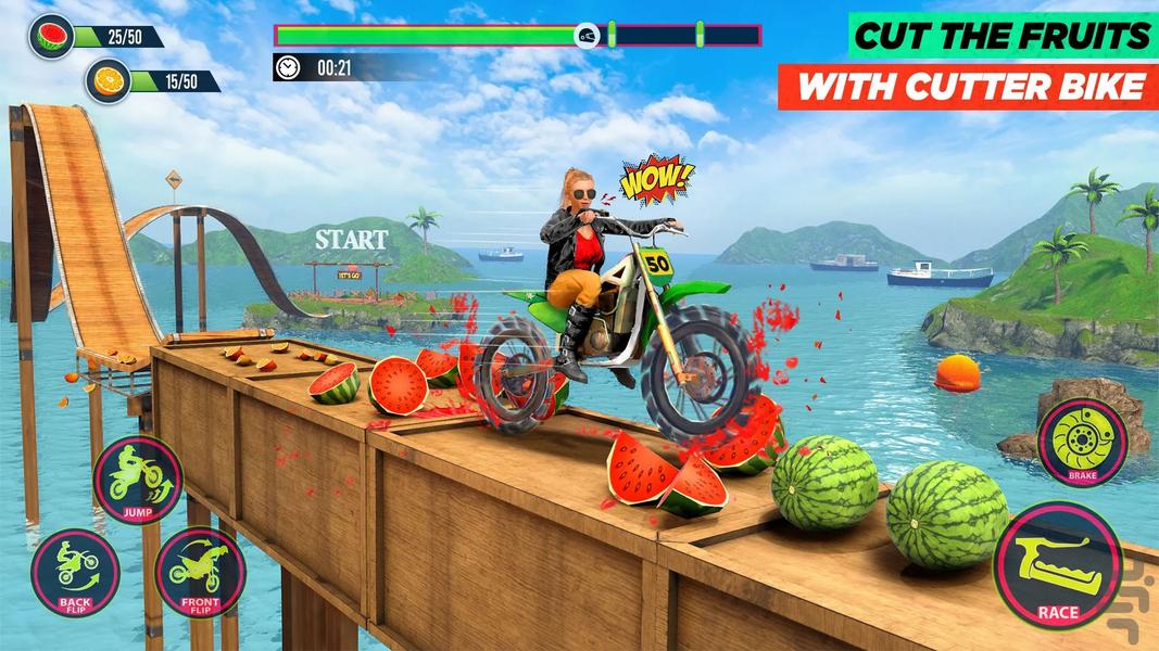 بازی موتورسواری بدلکاری - Gameplay image of android game