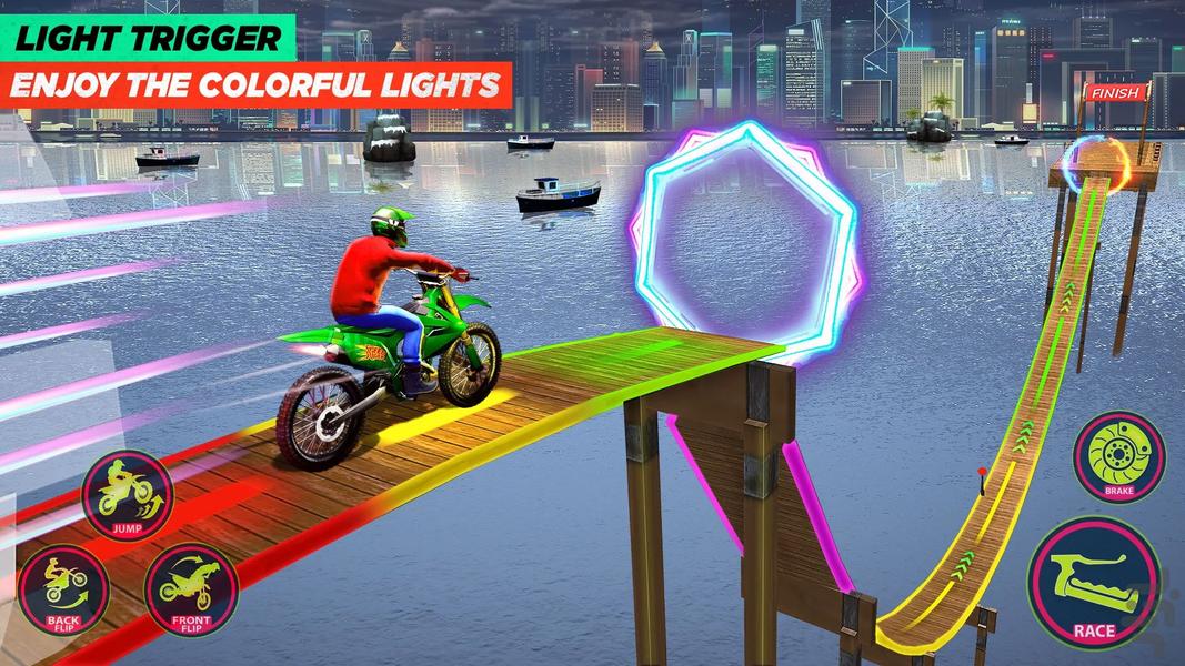 بازی موتورسواری بدلکاری - Gameplay image of android game