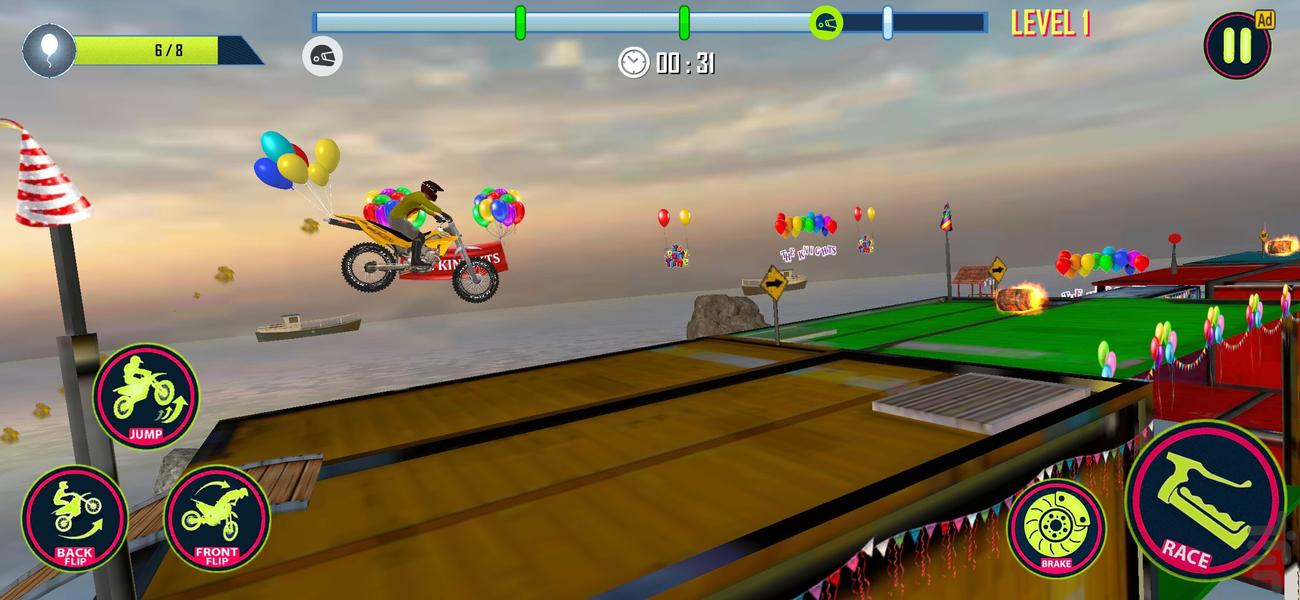 بازی موتورسواری بدلکاری - Gameplay image of android game