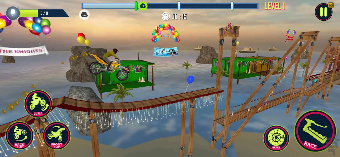بازی موتورسواری بدلکاری - Gameplay image of android game