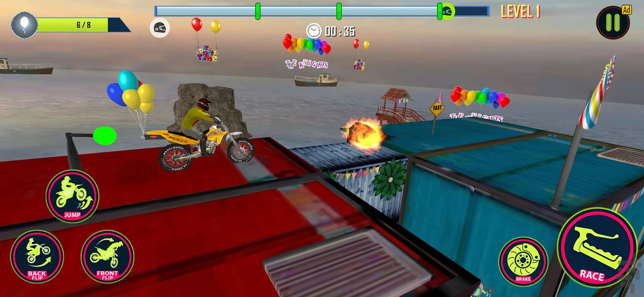 بازی موتورسواری بدلکاری - Gameplay image of android game