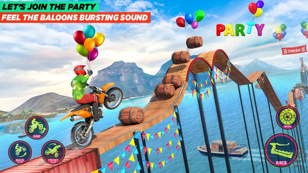 بازی موتورسواری بدلکاری - Gameplay image of android game