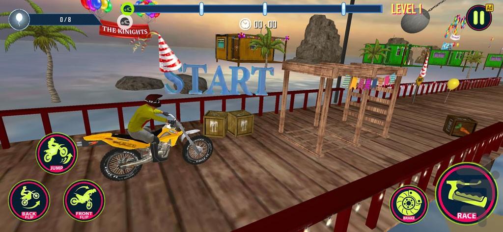 بازی موتورسواری بدلکاری - Gameplay image of android game