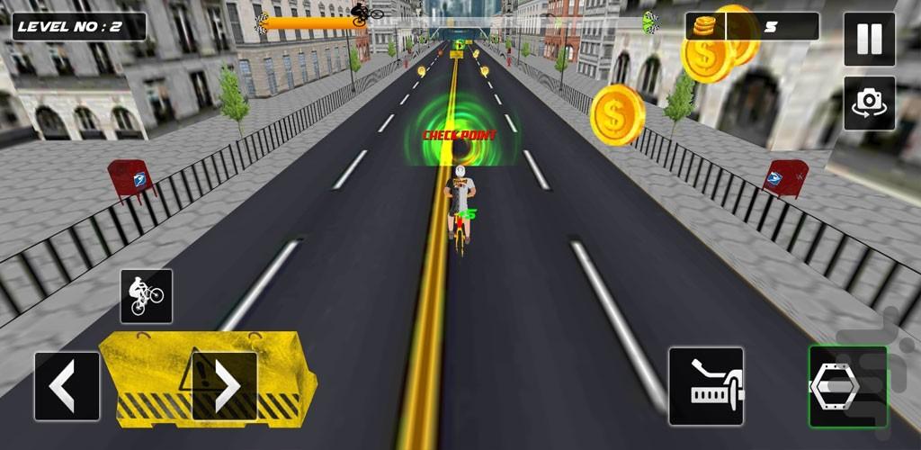 بازی مسابقات دوچرخه سواری - Gameplay image of android game