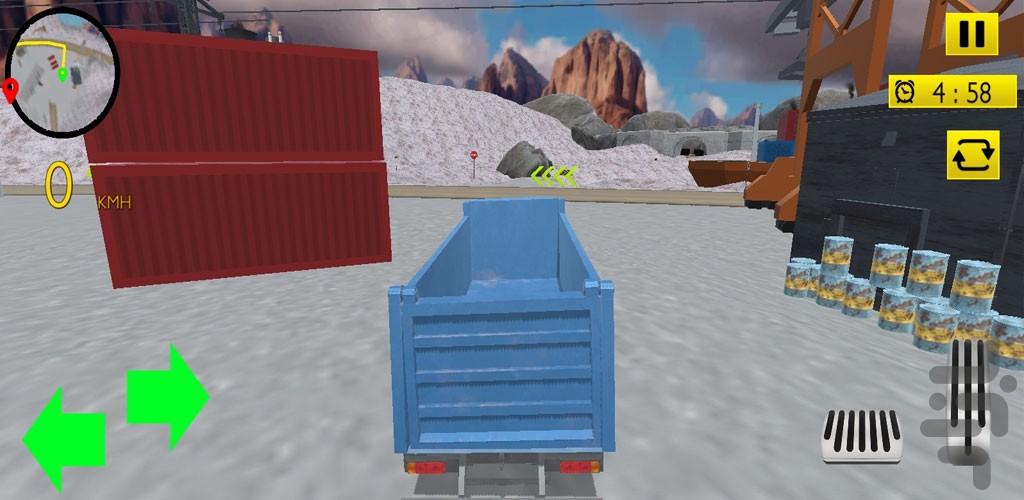 بازی رانندگی با کامیون ساخت و ساز - Gameplay image of android game