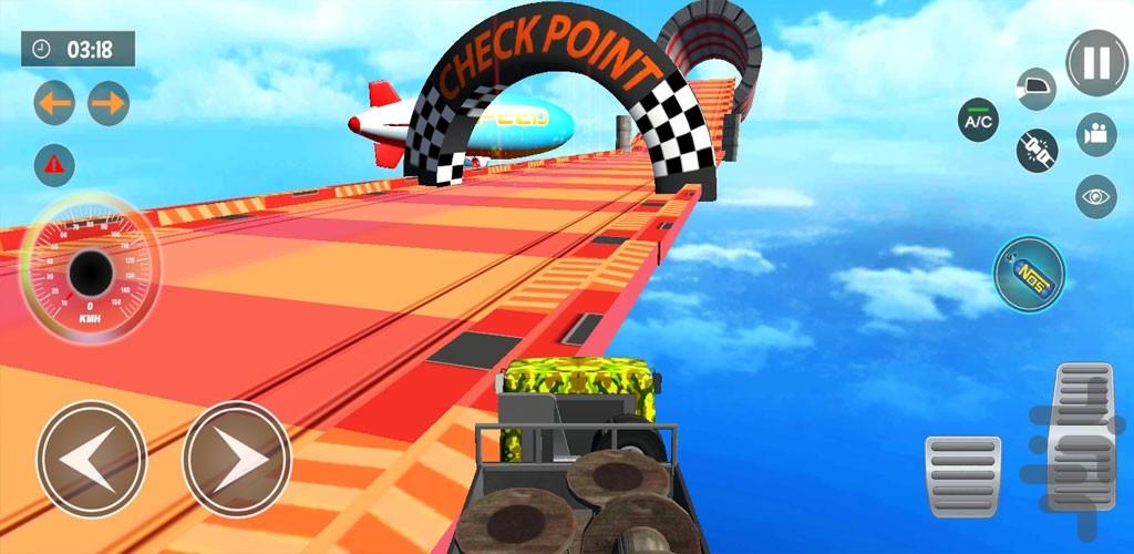 بازی جدیدکامیون نظامی روی سطح شیبدار - Gameplay image of android game