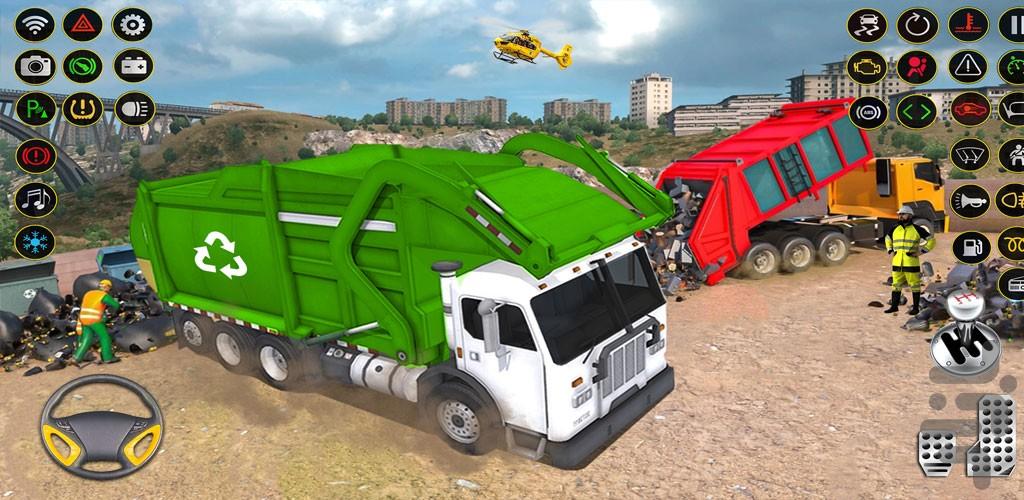 بازی رانندگی با کامیون زباله - Gameplay image of android game