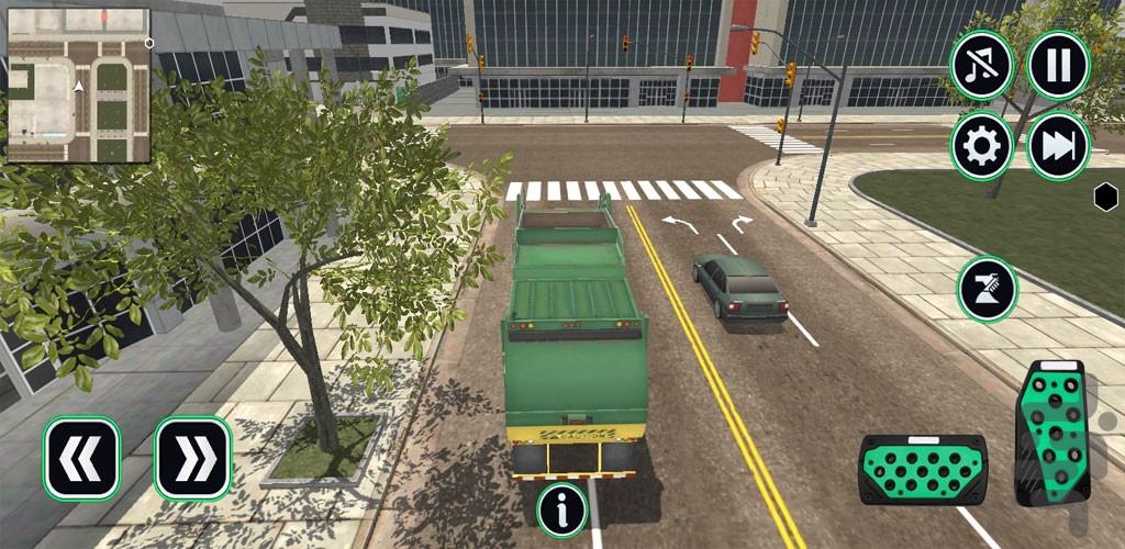 بازی رانندگی با کامیون زباله - Gameplay image of android game