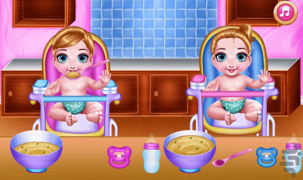 بازی مراقبت از دوقلو ها - Gameplay image of android game