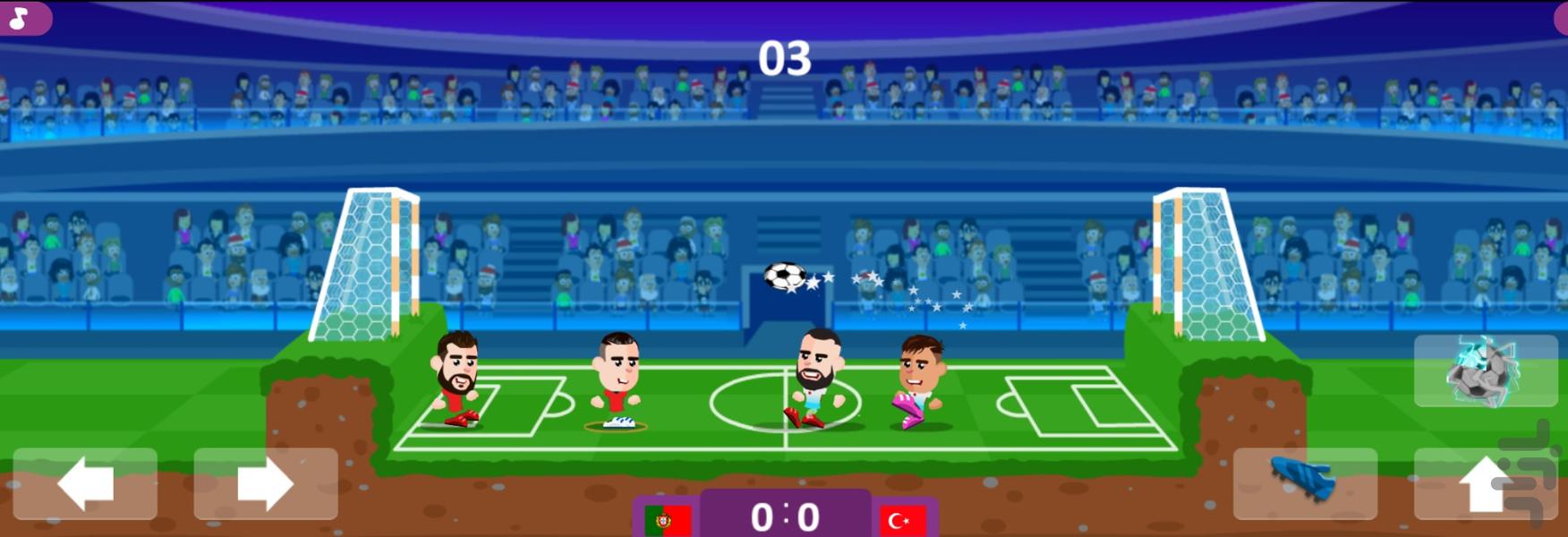 بازی فوتبال کله ای حرفه ای - Gameplay image of android game